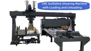 Cizalla guillotina CNC con carga y descarga, cizalla automática